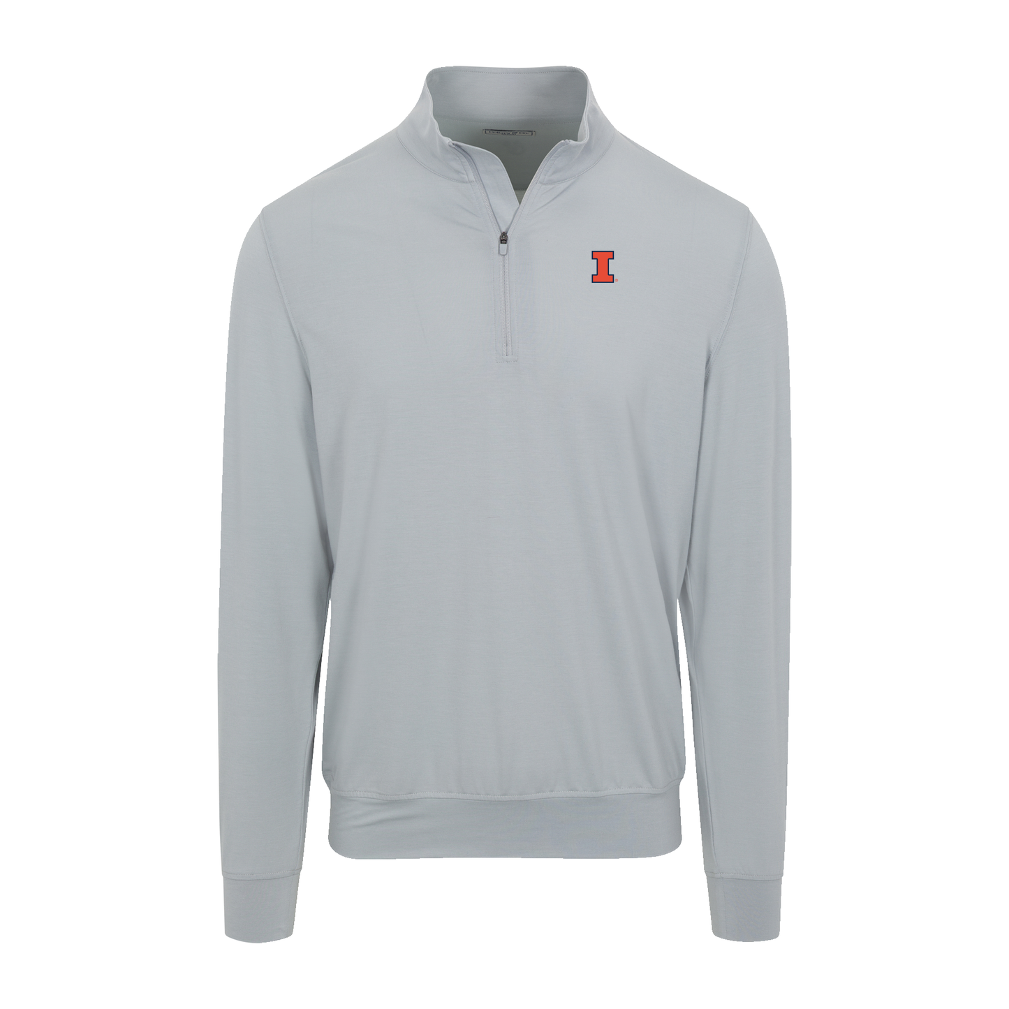 Illinois Velocity Performance Quarter Zip Light Grey